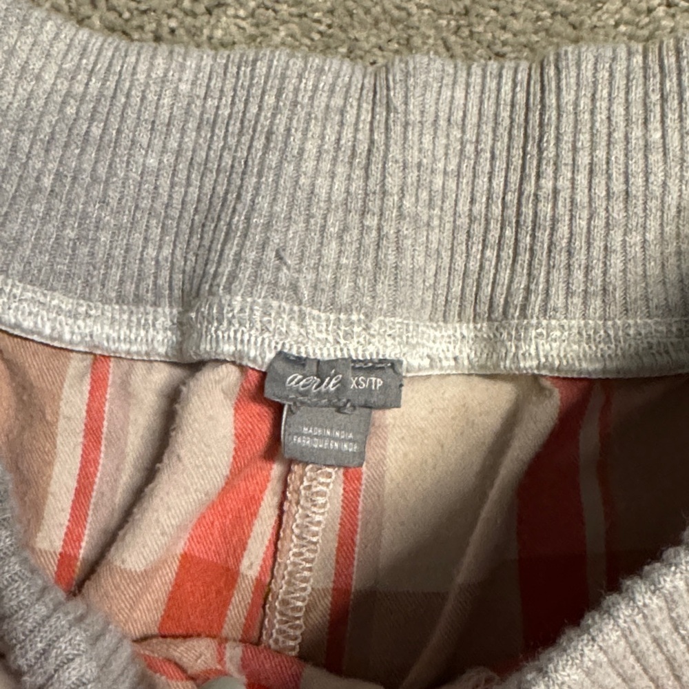 Aerie Plaid Athletic Shorts with Gray Waistband - Picture 2 of 3